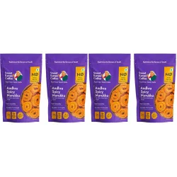 SWEET KARAM COFFEE Andhra Spicy Murukku | No Palm Oil | No Preservatives | South Indian Chakli | Crispy & Fresh Tea-Time Namkeen | Festive Special Snack | Spicy Crunchy Treat | 95 G Pack of....