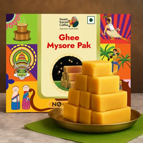 Image of Sweet Karam Coffee Ghee Mysore Pak – 100grams