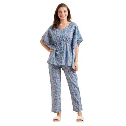 Sweet Dreams Womens Cotton Animal Print Pajama Set