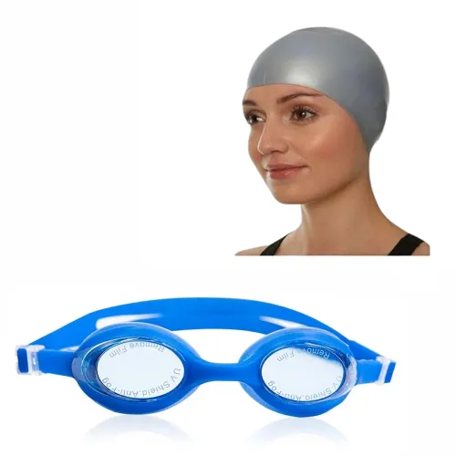 Image of Swimming Set Combo with Goggles, Cap, Nose & Ear Plugs