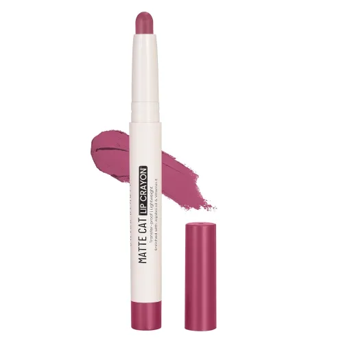 Image of Swiss Beauty Matte Cat Lip Crayon (Shade-06 Flemingo, 1.5g)