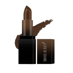 Swiss Beauty HD Matte Smudge-Proof Lipstick, Coffee, 3.4g