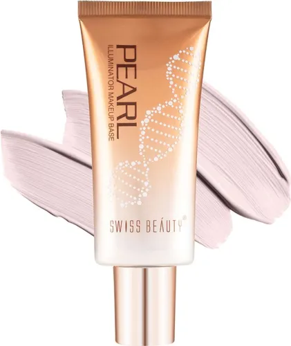 Image of SWISS BEAUTY Pearl Illuminator Makeup Base Highlighter (Silver Pink)