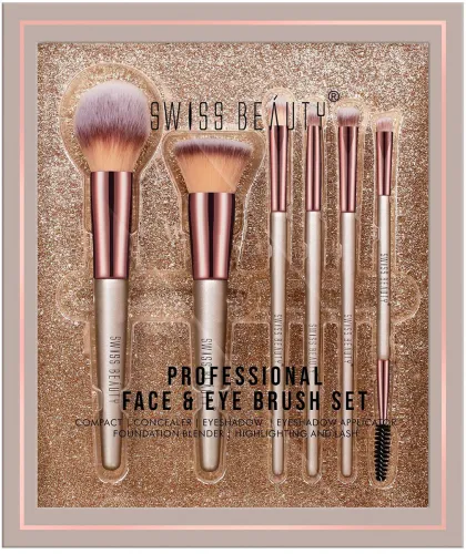 Image of SWISS BEAUTY Professional Makeup Brush Set (Pack of 6)