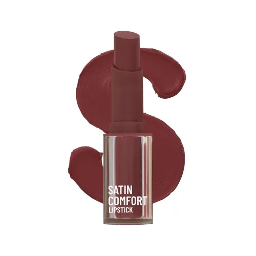 Image of Swiss Beauty Satin Comfort Lipstick – Brown Bean (3g)