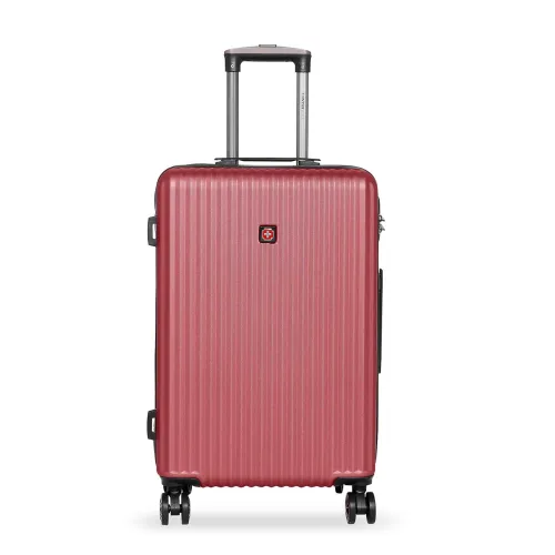 Image of SWISS BRAND RIGA Range Red Color Hard Cabin Luggage`