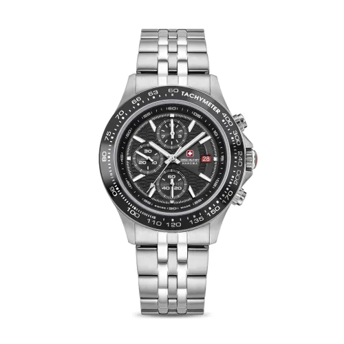 Image of Swiss Military Hanowa SMWGI0003402 - Swiss Made Round Black Chronograph - Watch for Men