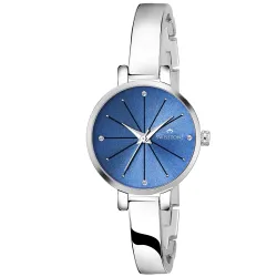 SWISSTONE Stainless Steel Analogue Womens Watch (Blue Dial Silver Colored Strap)
