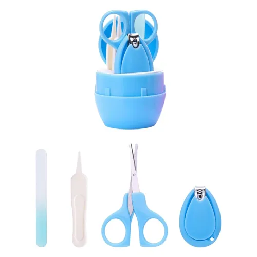 Image of SYGA Baby, Infant and Toddler Grooming Kit with Scissors - Unique Baby Shower Gift for Girls and Boys (Blue)