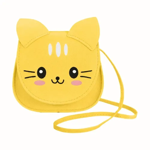 Image of SYGA Children's Cat Shoulder Bag Cartoon Backpack PU Leather Kids Small Kitten Handbag Purse Wallet for Toddlers Kids