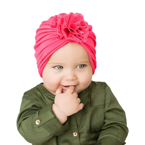 Image of SYGA Cotton Baby Flower Turban Hat