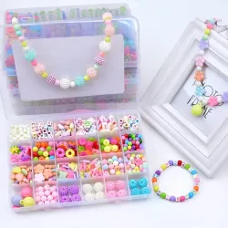SYGA Plastic Beads for Kids Crafts Childrens Jewelry Making