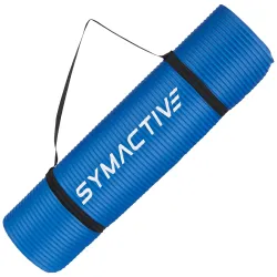 Symactive 10mm NBR Yoga Mat with Strap – Blue