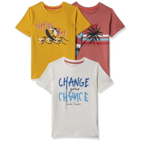 Image of Symbol Boys Cotton Printed T-Shirt Pack (2-7 Yrs)