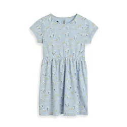Amazon Brand - Symbol Girls Fit and Flare Printed 100% Cotton Knit Dress | Age 2-10 Years