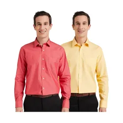 Symbol Mens Solid Formal/Casual Shirt (Pack of 2)