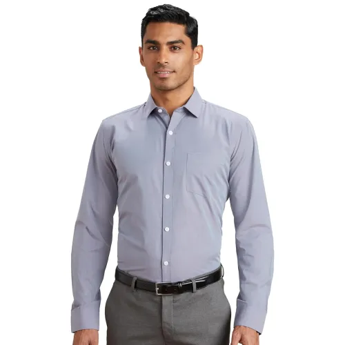 Image of Amazon Brand - Symbol Men's Cotton Formal Shirt | Plain | Full Sleeve - Regular Fit (Available in Plus Sizes)