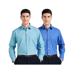 Amazon Brand - Symbol Mens Cotton Formal Shirt | Plain | Full Sleeve - Regular Fit (Available in Plus Sizes)
