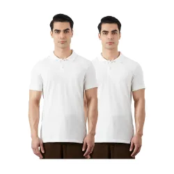 Symbol Mens Cotton Rich Solid Polo T-Shirt