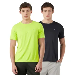 Amazon Brand - Symbol Men's Solid Active Regular Fit Sports T-Shirt | Round Neck | Half Sleeve (Available in Plus Sizes)