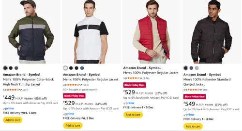 Image of Symbol Premium Men jackets From ₹449