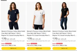 Symbol Premium Womens Pure Cotton T-Shirt at minimum 43% Discount