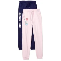 Amazon Brand - Symbol Regular Girls 100% Cotton Printed Track Pants (Joggers)