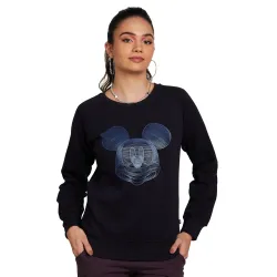 Symbol Women Cotton Blend Round Neck Sweatshirt
