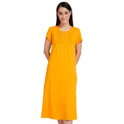 Symbol Women Cotton Calf Length Regular Fit Nighty