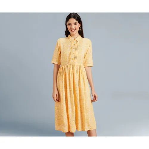 Image of Symbol Women Rayon Fit Flare Midi Dress Plus