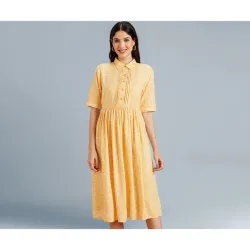 Symbol Women Rayon Fit Flare Midi Dress Plus