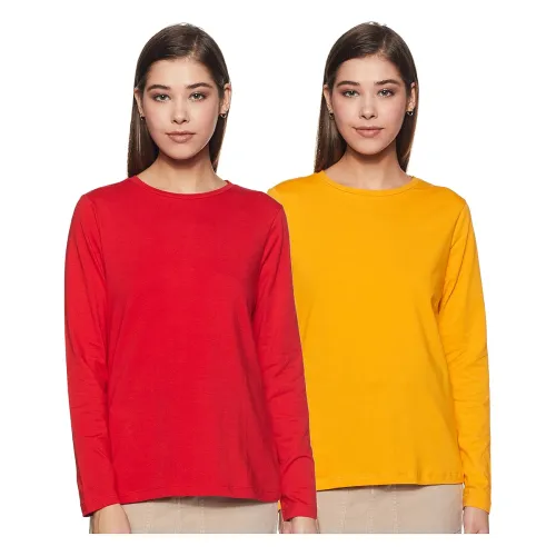 Image of Symbol Women’s Cotton Full Sleeve T-Shirt – Pack of 2