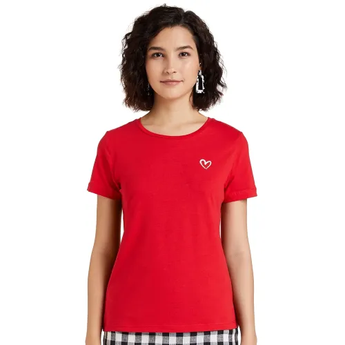 Image of Symbol Women's Cotton Half Sleeve T-Shirt