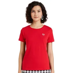 Symbol Womens Cotton Half Sleeve T-Shirt