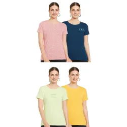 Symbol Women’s Cotton T-Shirts – Pack of 4