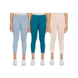 Symbol Womens Cotton Stretch Leggings Trio