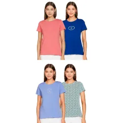 Symbol Women’s Cotton T-Shirts | Half Sleeve | Pack of 4