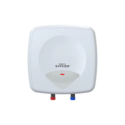 Image of Symphony SYPHER 15 Litre Storage Water Geyser | BEE 5 star Rating Water Heater | 2KW Heating | Glassline Tank | 8 Bar Pr
