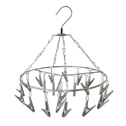 Synergy 24 Clips Stainless Steel Round Cloth Hanger