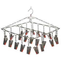Synergy 25-Clip Stainless Steel Clothes Hanger Drying Stand