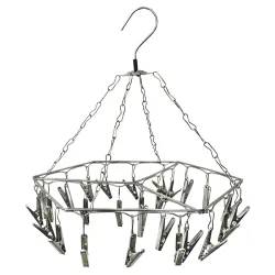 Synergy 27 Clips Stainless Steel Hexagon Cloth Hanger