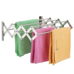 Synergy - 7 Rods Premium Heavy Duty Stainless Steel Clothes Drying Stand Wall Mounte
