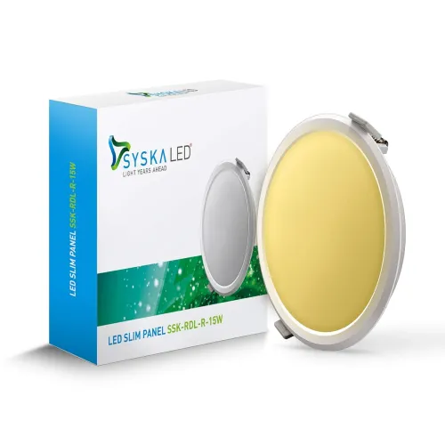 Image of SYSKA 15W Slim LED Downlight (Yellow, 3000K) 