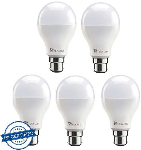 Image of Syska 5 W Basic Standard B22 LED Bulb (White, Pack of 5)