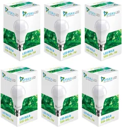 Syska 7 W Basic Standard B22 LED Bulb (White, Pack of 6)