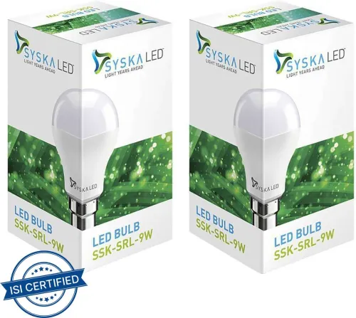 Image of Syska 9 W Basic Standard B22 LED Bulb (Pack of 2)