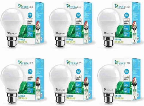 Image of Syska 9W B22 LED Bulb (PO6)