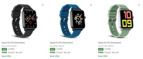 Image of Syska Smartwatches upto 75% Discount | Starting at ₹999
