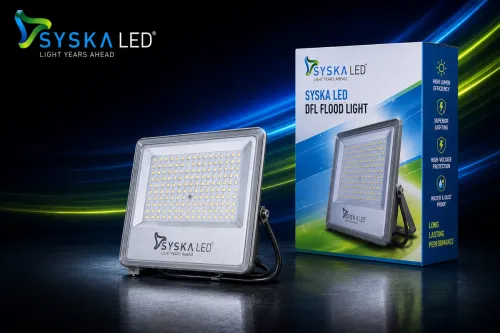 Image of Syska SSK-DFL-50W Flood Light Outdoor Lamp (Black)
