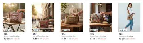 Image of SZN Handbags at minimum 80% Discount